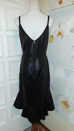Vintage black leather dress