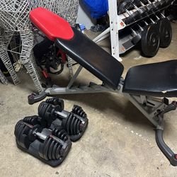 Bowflex 1090 Dumbbells And Bench‼️