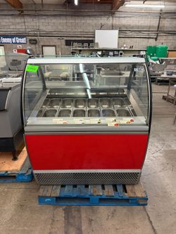 Gelato Ice Cream Freezer Merchandiser | ISA | Model # Millennium 0712UL | 220 Volts