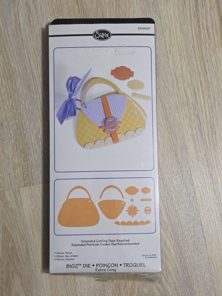 Sizzix Bigz XL Die Album, Purse 656697 Die Cut Set, Requires Extended Cutting Pads