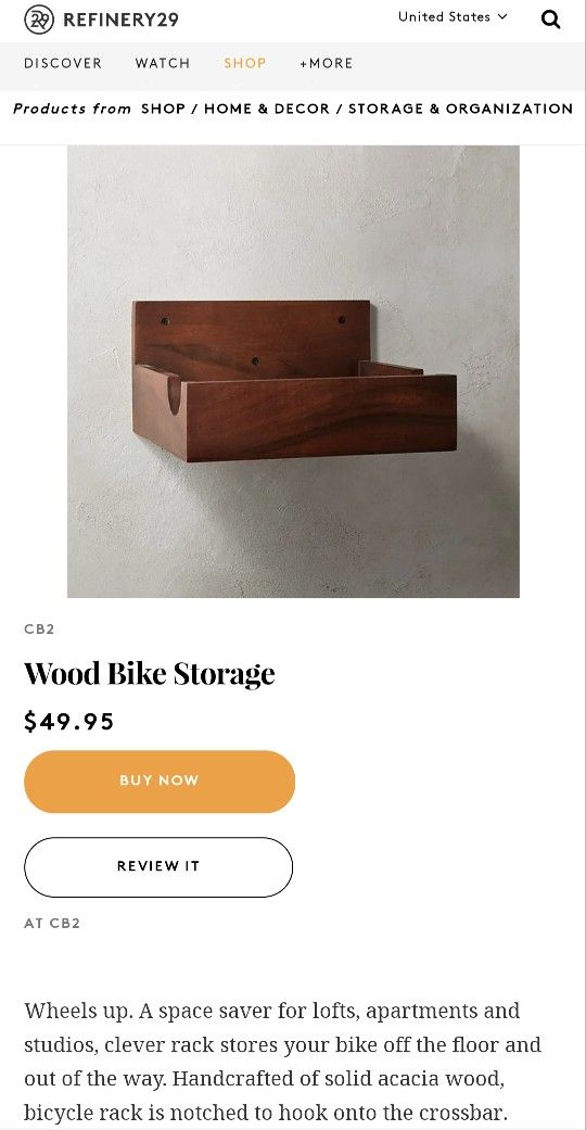 Cb2 wood hotsell bike rack