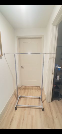 Rolling Clothes Rack | Heavy Duty Metal Garment Rack with Wheels