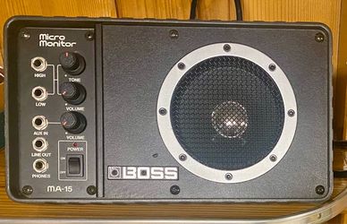 Boss MA-15 Micro Monitor 2 input Vocal Monitor/Guitar Practice Amp