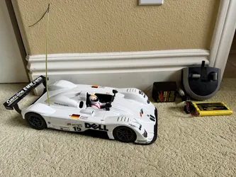 Tyco RC Model RARE BMW V12 LMR LE MANS, Driver Included,Sponsor By Dell W/Remote