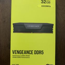 CORSAIR - VENGEANCE 32GB (2Pk 16GB) 4.8GHz DDR5 DIMM Desktop Memory Kit - Black