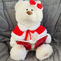 Sound N Light Animatronics "Twas The Night Before Christmas" Talking Bear Plush reads the classic Christmas story 