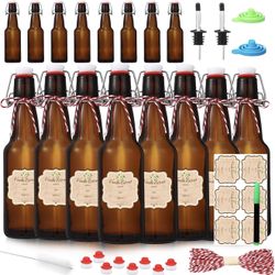 8 Pcs 12 oz Swing Top Glass Bottles