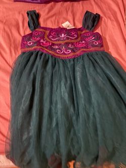 Girls Embroidered Tulle Dress
