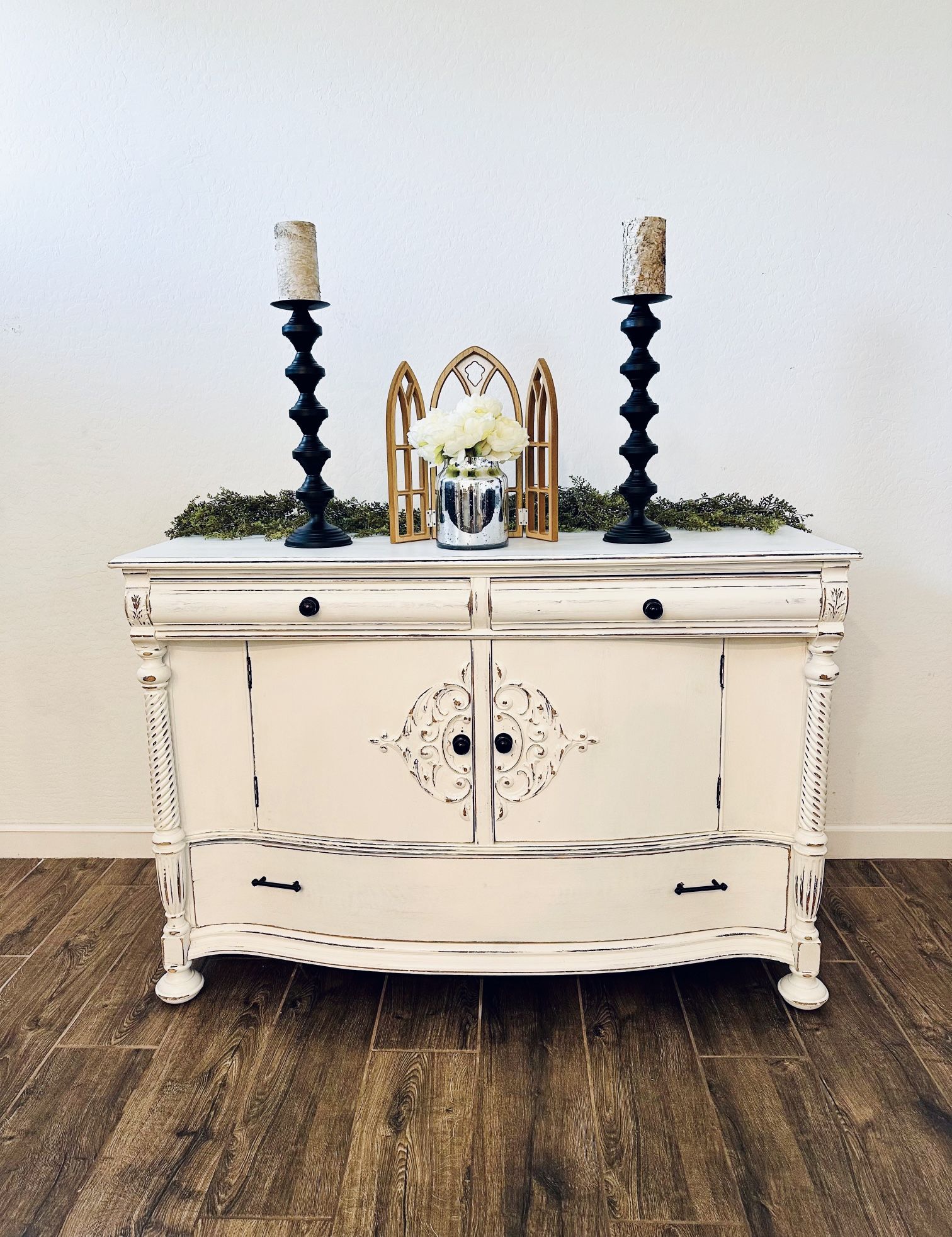 Rustic Solid Wood Vintage Buffet Cabinet Sideboard, Storage or Display Piece!