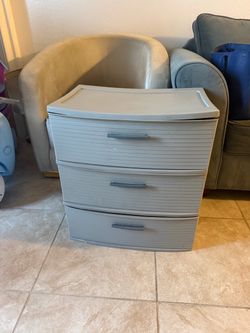 3-Drawer Plastic Storage Dresser $10