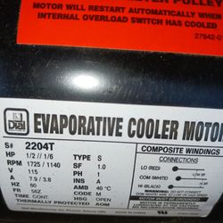 Evaporative Cooler Motor