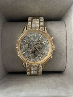 Michael Kors Gold Crystal Chronograph Watch