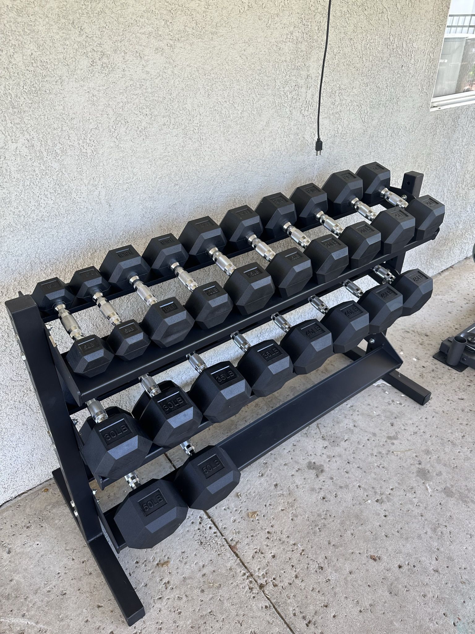 5-50lbs Dumbbells w/Rack