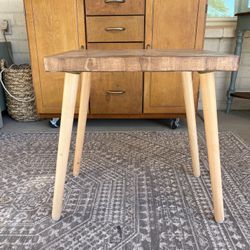 Butcher Block Side Table