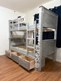 New Twin Bunk Bed With Drawers - No mattresses