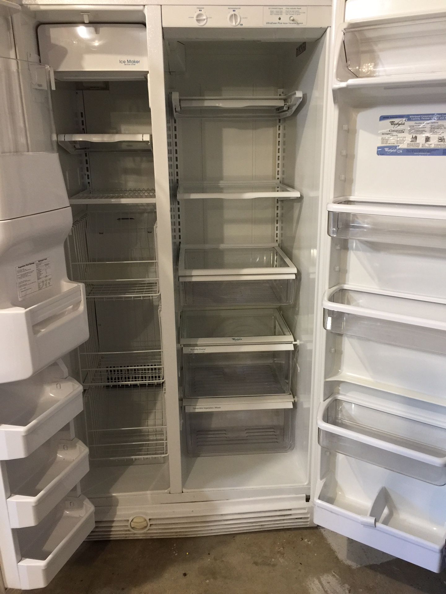 Free whirlpool refrigerator shelves/bins/drawers