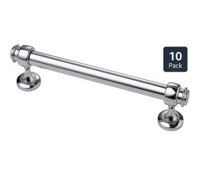 10 Pack 5" Hole Center Polished Chrome Kitchen Drawer Handles 