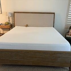 King Size solid acacia Wood Bed