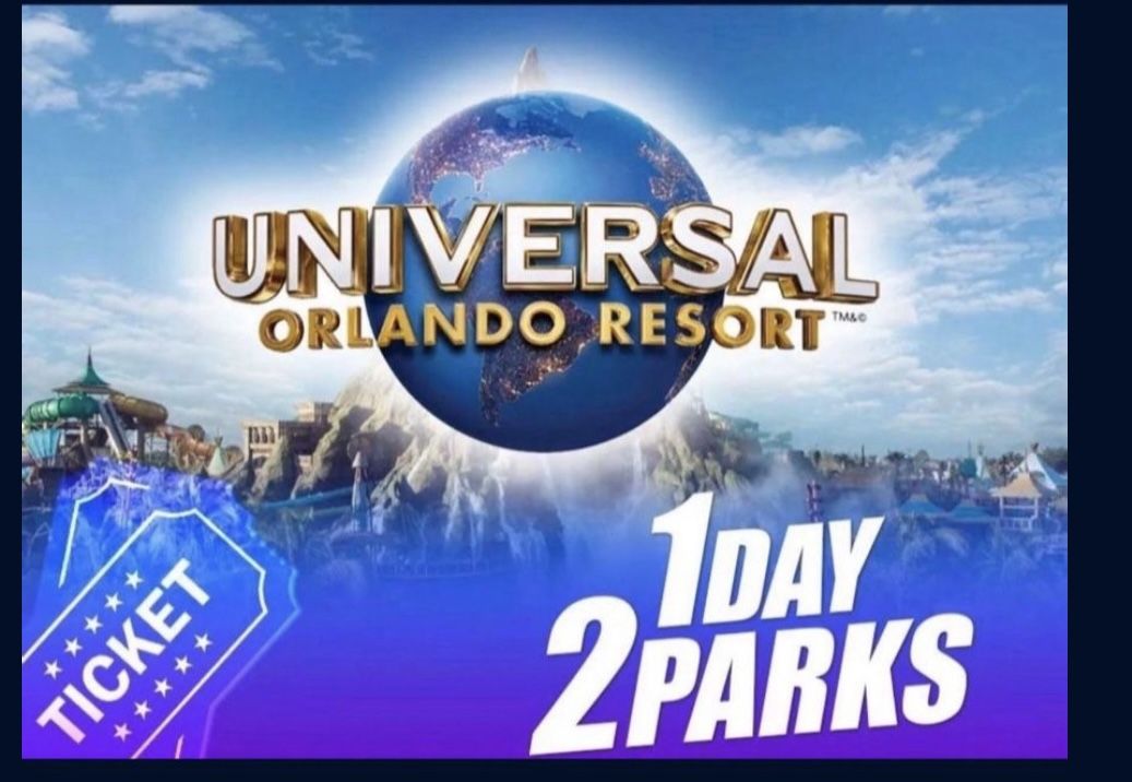 2 park 1 day universal tickets 