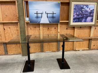 IKEA glass top desk
