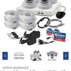 Swann 8 Channel Dvr 4 Dome Cameras 4K Security Kit Brand New!!!