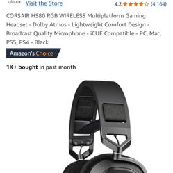 Corsair hs80 Wireless rgb Gaming headset