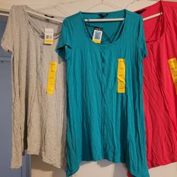 3 New Tunics For $25.00. BRA D NAME