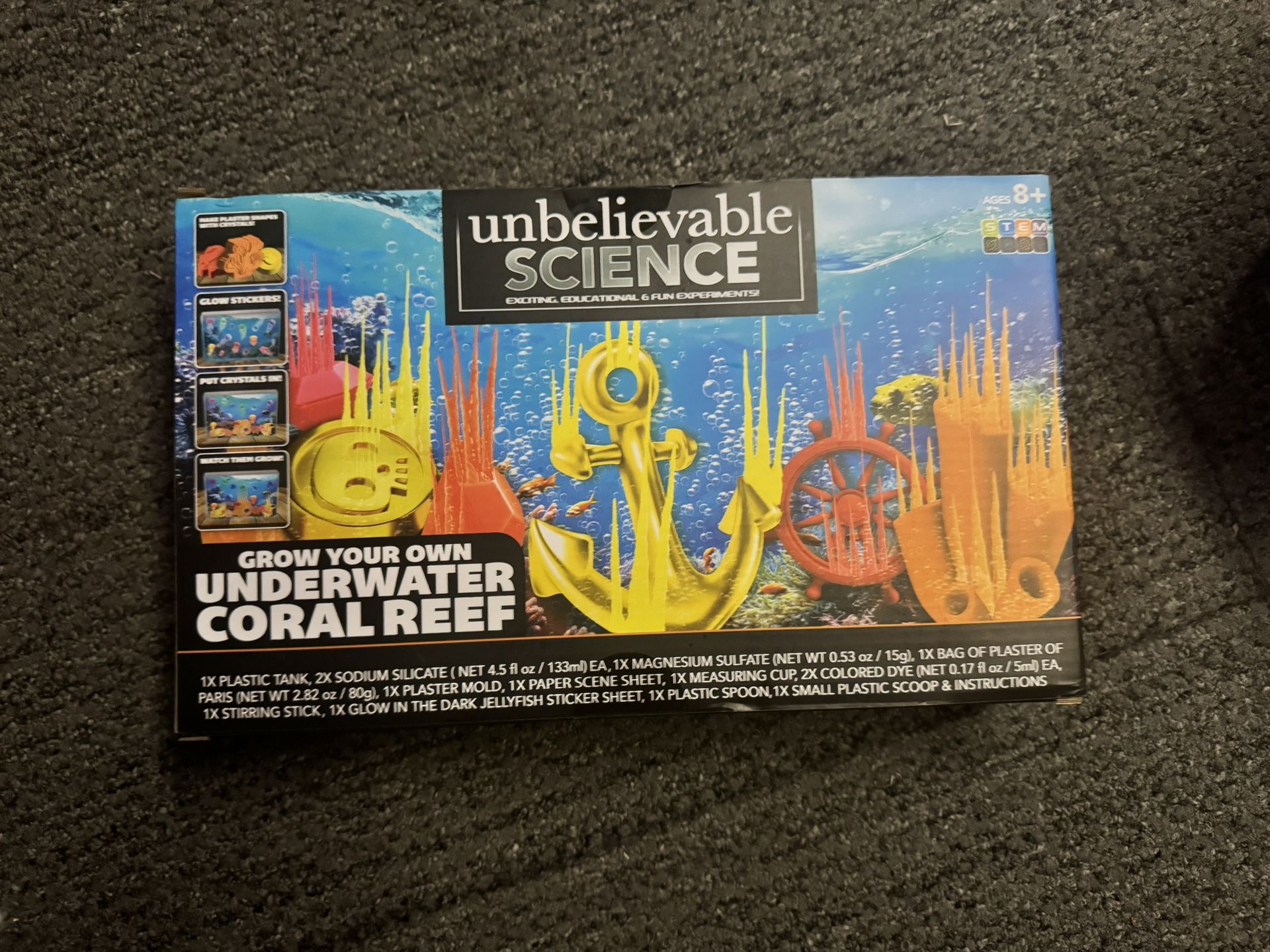 Unbelievable, science experiments, underwater coral reef new in box