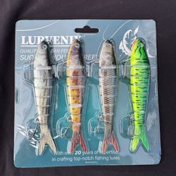 River Fishing, Freshwater, Bass, Trout, Pike, Swimbait, Multi-Jointed, Segmented Lure, Hard Bait, Realistic Action, Predator Fish