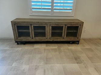 Jerome's mahogany, mango, mindy reclaimed hardwood collection entertainment center