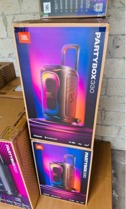 ¡La fiesta más potente del momento! Vendo JBL PartyBox 330 NUEVA, SELLADA EN SU CAJA.  La nueva generación 2025, más potente que la 320. Sonido legend
