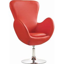 Contemporary Red Leatherette Accent Chair by Coaster
