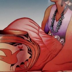 Native American Tile Art, Lot Of 2