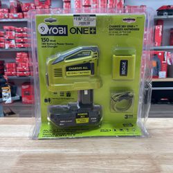 RYOBI 150-Watt Push Button Start Power Source and Charger for ONE+ 18-Volt Battery Generator with 2.0 Ah Battery