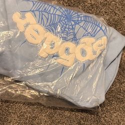 Sp5der Hoodie Sky Blue 