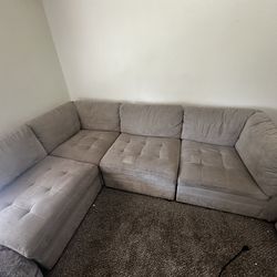 5 piece modular sofa with storage ottoman