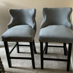 2 Grey Bar Stools