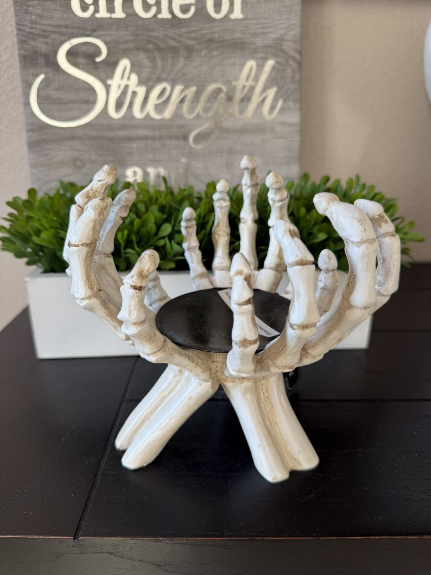 Halloween Skeleton Hands Candle Holder