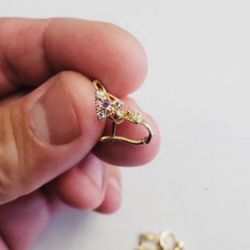 For Wedding 10K Solid Gold  Girl Earring  $160 Each