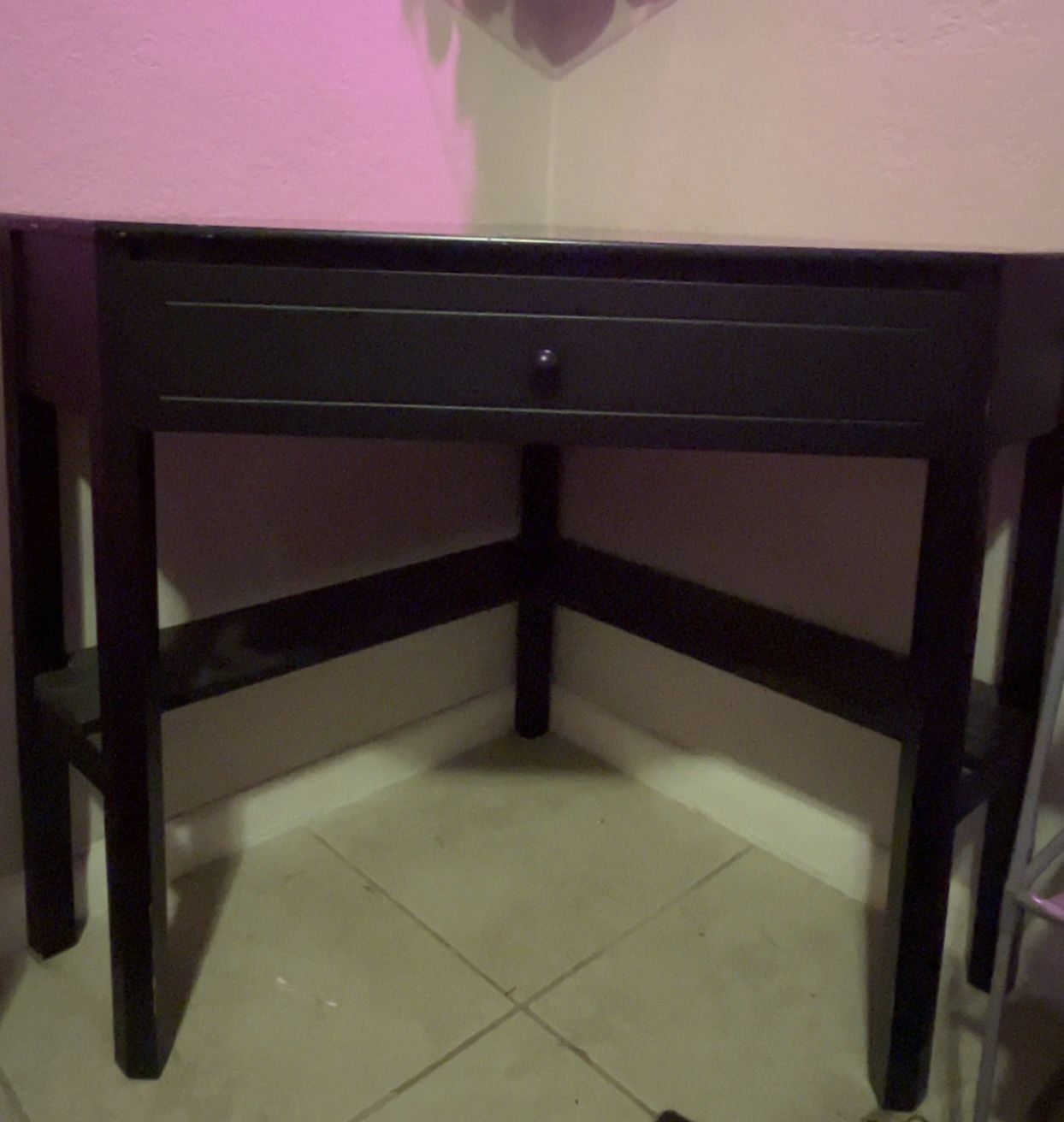 Black Corner Desk With Drawer