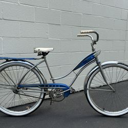 Vintage Huffy Silver Jet Cruiser Bike
