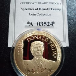Speeches Of Donald Trump Gold Layered Coin