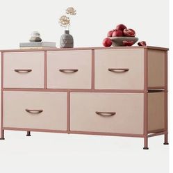 Fabric Dresser & 1 Side Table