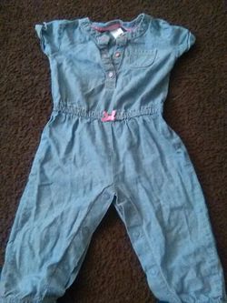Girl's Blue jeans romper
