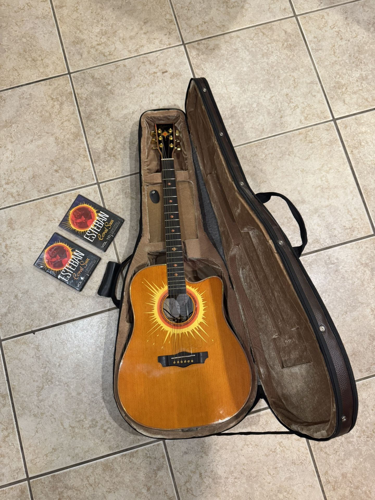 Esteban Coral Sun Cutaway Acoustic Electric Limited Edition Guitar