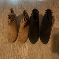 Booties Khaki And Black