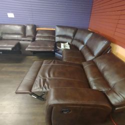 Recliner Sectional Sofa With Three Recliners