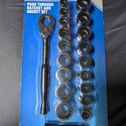 Job Smart 3/8" 20pc Pass Through Ratchet And Socket Set 