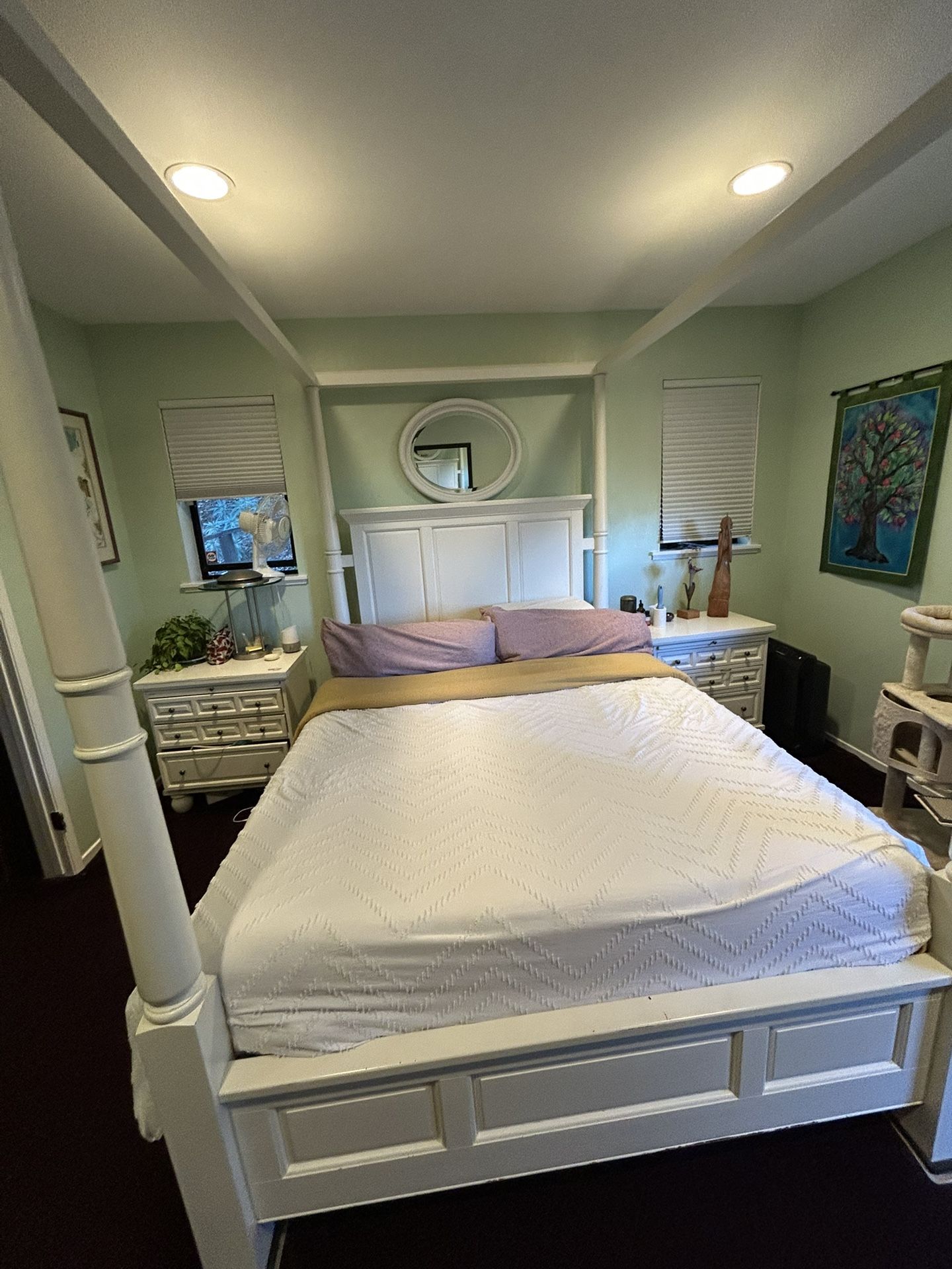 Pier 1 Queen Bed frame And Night Stands