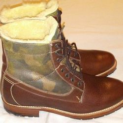 Rare Leather and Camo Boots by Trask